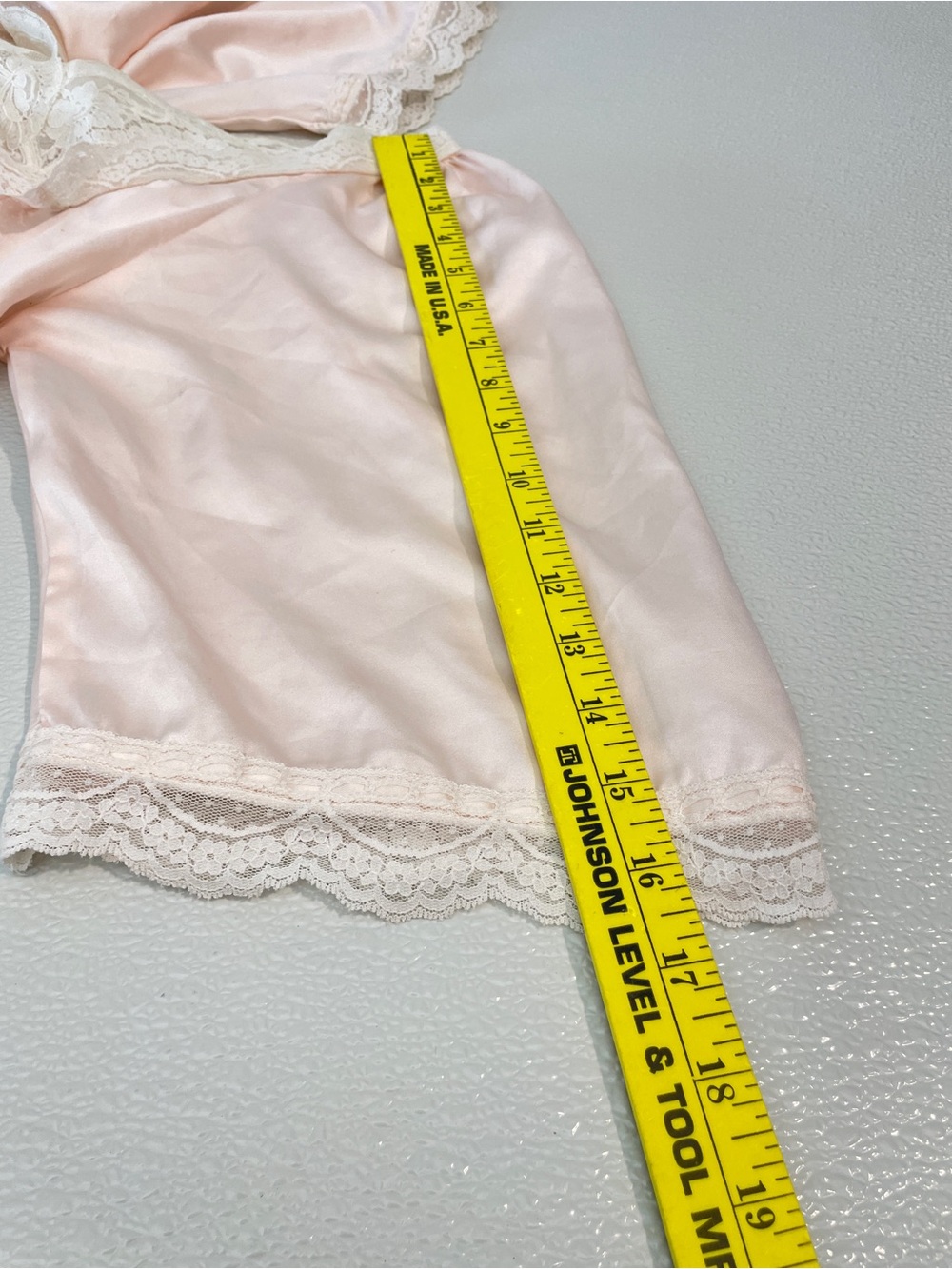 Vintage Christian Dior Polyester Cotton Lace Trim Long Nightgown, Size L - Picture 11 of 12